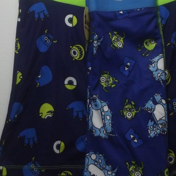 Monster Inc. Purple& Neon Green Doodle Two Pair Boxer Brief Set - Picture 2 of 3